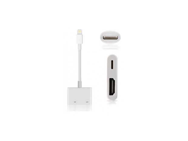 &+  ADAPTADOR LIGHTNING A HDMI AUDIO IPHONE IPAD MONITOR LCD (3034)